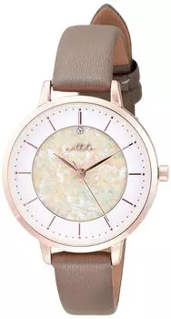 [Fieldwork] Watch Analog Fleur Floral Lam Leather Strap ST273-5 Women s Gray