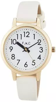 [Fieldwork] Watch Leather Strap Analog Master MKL2301-1 Women s White