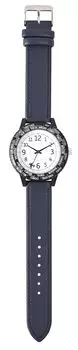 [Fieldwork] Women s Watch Analog Leather Strap World Time World Time World Clock Rotating Bezel Navy Waldo YM125-4