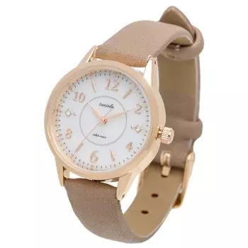 [Fieldwork] Women s Watch Analog Leather Strap Solar Rechargeable Brown SO Taeyang ASS179-4 BeigePinkGrayBrown