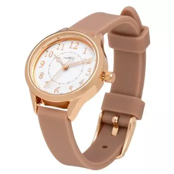 [Fieldwork] Women s Watch Analog Silicone Band Easy to See Dark Pink Kelpie YM094-4 Pink