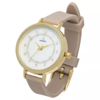 [Fieldwork] Женские часы Analog Silicone Belt Once Beige YM114-3