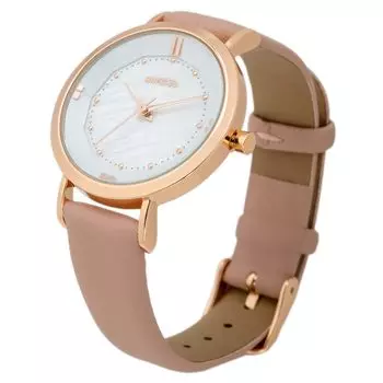 [Fieldwork] Женские часы с аналоговым кожаным ремешком розового цвета YM108-3