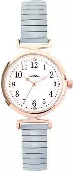 [Fieldwork] Женские часы с аналоговым металлическим ремешком, сильфоном, из нержавеющей стали, водонепроницаемые, 5 АТМ, водонепроницаемые, водонепроницаемые часы WP Nady Blue MKJ3015-3