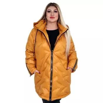Fierte Женское пальто больших размеров Ayl61854 Надувная съемная толстовка с капюшоном