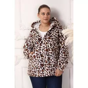 Fierte Женское Пальто Плюс Размер Rg9781 Плюшевое Меховое С Капюшоном На Подкладке