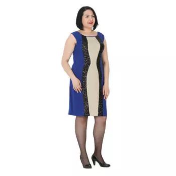 Fierte Женское Вечернее платье больших размеров Lg6608 Круглый вырез Без рукавов Креп Блестки С пайетками Сочетание Короткое Красный Бордовый Красный Саксофон Синий Фуксия Изумруд Фиолетовый