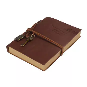 Fietong_Patricia999 160-страничный классический винтажный кожаный блокнот с пустыми страницами, дневник, дневник CO кофейный