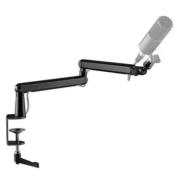 FIFINE BM88 Boom Arm Microphone Stand, Tabletop Microphone Stand for Live Streaming, Karaoke, Recording, Game Commentary, and Working from Home,
