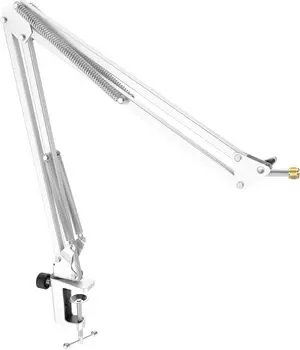 FIFINE Микрофон Журавль Микрофон Грузоподъемность Настольный микрофон Регулируемый Игра Работа из Для Конденсаторный CS1W Кронштейн, Кронштейн, 1,5 кг, Стойка, Угол, белый