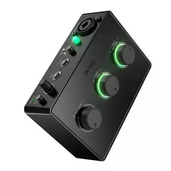 FIFINE USB Audio 2 2 XLR Микрофон Совместим с Инструментальным Аудио Мониторингом Регулировка Усиления Фантомное Аудио 48 В Для Вокала Интерфейс Amplitank SC1,