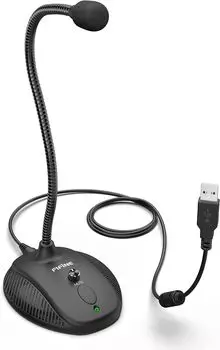 FIFINE USB конденсаторный настольный регулируемый микрофон с бесшумным гусиным штативом компьютерная онлайн-игра совместимая с соответствующими счетами-фактурами, доступными K054