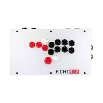 FightBox FightBox F8 R3L3 White Arcade Controller Leverless Sanwa Denshi Switch 16 Buttons Warranty