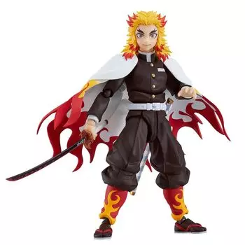 Figma Demon Kimetsu no Yaiba Rengoku Anjuro Подвижная фигурка Slayer, окрашенная в пластик, без масштаба