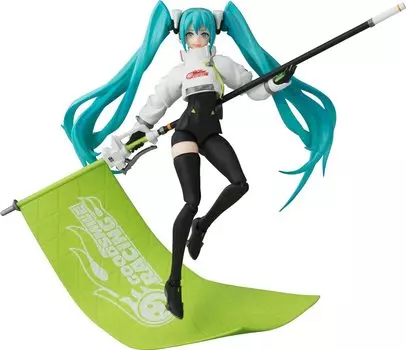 figma Hatsune Miku GT Project Racing Miku 2022ver. Немасштабная подвижная фигура, раскрашенная из пластика.