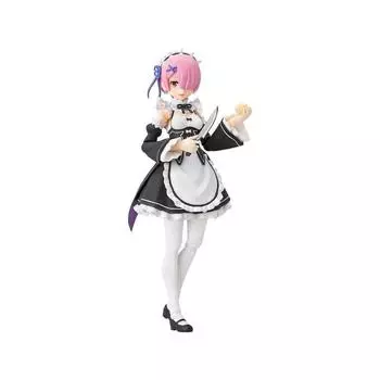 фигма Ре:ZERO - Начало жизни в другом мире - Немасштабная раскрашенная подвижная фигурка Ram из АБС и ПВХ