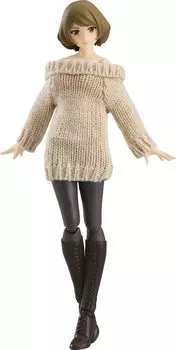 figma Styles Женское тело с открытыми плечами, цельный комплект, пластиковая окрашенная подвижная фигурка 574 [Чиаки] Немасштабная