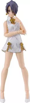 figma женское тело с мини-юбкой Китайское платье пластиковая окрашенная подвижная фигурка [Мика] [белый] немасштабная белый