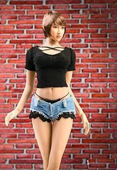 Figure 19XG65A Summer Day Sexy Denim and Clothes Set and head not [TOYBARJAPAN] 1/6 Accessories/VSTOYS Vest, Shorts, T-back (Body included)