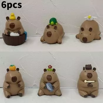 Figure Capybara Action Cartoon Model Toy Decoration Doll Children Gifts Ornament