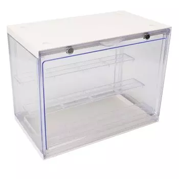 Figure case display case front door specification UV protection assembly type with partitions 30 x 17 x (white 23.5 cm)