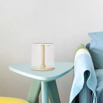 Figure Clear Display Case Necklace Holder Rotating Doll Storage Box Stand for Mini Toys