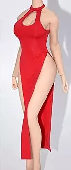 Figure Color Super Sexy Beautiful Chinese Dress Head and Shoes Not [TOYBARJAPAN] 1/6 Accessories/Red (Body, Included)