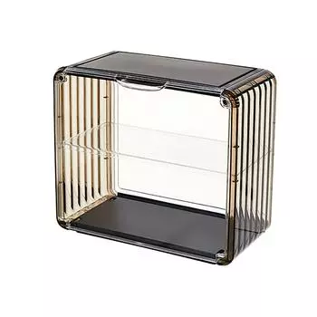 Figure Display Box Acrylic Blind Box Display Case Assemble Collectibles Box Dustproof Protection коричневый