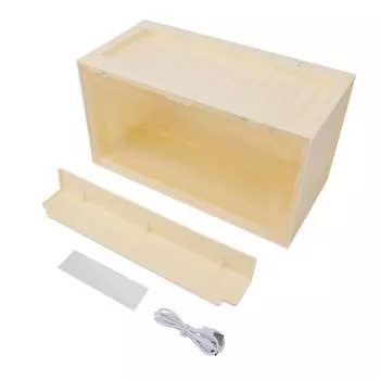 Figure Display Case with Light Sensing Constant On Function 2 Tier Mini Figure Display Box Showcase жёлтый