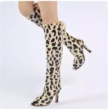Figure for TBLeague Body Sexy Beauty Fashion High Heel Long Boots and Head Not Leopard Print [TOYBARJAPAN] 1/6 Accessories/Suitable Women s (Body