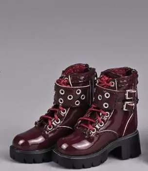 Figure SA010 Compatible with TBLeague Body Fashion Hole Middle Boots Leather Shoes not include head and Wine [TOYBARJAPAN] 1/6 Accessories/SAtoys