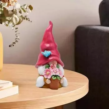 Figurine Faceless Gnome Statue Cartoon Garden Resin Ornaments Big Nose Dwarf Miniatures Lawn style C