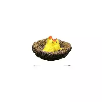 Figurine Resin Bird Set With Bird Nests For Wedding And Decorations Party Yellow Bird Nest