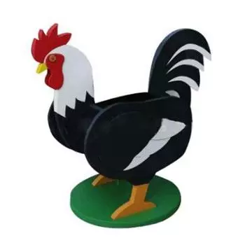 Figurines Miniature Artificial Rooster Garden Plant Flower Pot Bonsai-Dollhouse Decoration Home Ornament DIY Accessories