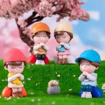 Figurines Miniatures Cute Girl Boy Lovers Micro Landscape Ornaments Home Decorations Room Decor Car Desk Accessories Gifts