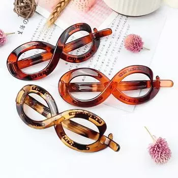 Фигурка 8, матовая заколка с пряжкой, нежная заколка для волос с поворотным диском, ретро темперамент, для женщин и девочек, простая заколка для волос с хвостиком, оптовая продажа