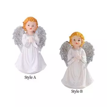 Фигурка ангела, декоративная коллекционная, симпатичная, настольная, небольшая скульптура для полки, гостиной, спальни, внутреннего камина