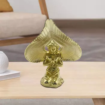 Фигурка ангела-молитвы, металлическая скульптура, коллекция полок высотой 5,5 дюйма, декоративная со столиком-крылом