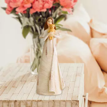 Фигурка ангела, ручная роспись, орнамент, декоративные фигурки херувима для шкафа, настольной книжной полки Style B