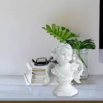 Фигурка ангела, статуя ангела, миниатюрная статуя, коллекционная скульптура для шкафов White