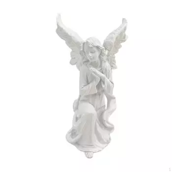 Фигурка ангела, украшение в виде статуи ангела, коллекция, коллекционная смола для спальни белый