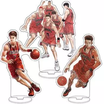 Фигурка аниме Slam Dunk на акриловой подставке Kaede Rukawa Sakuragi Hanamichi, настольная подставка, украшение, мужская модель, игрушки для фанатов 1