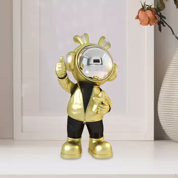 Фигурка астронавта из смолы 12x11,5x23 см, коллекционное ремесло, универсальное настольное украшение для книжной полки Golden