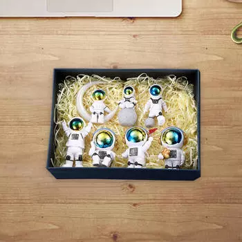 Фигурка астронавта, модель, миниатюрная игрушка, скульптура для стола 7Pcs Starry Blue