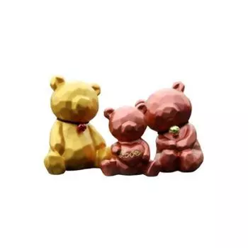 Фигурка автомобиля, семья из 3 медведей, корейский автомобильный аксессуар