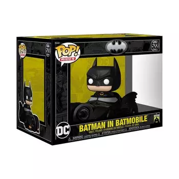 Фигурка Бэтмена Бэтмобиля Funko Rides Deluxe Batman 85th Anniversary Бэтмен В БЭТМОБИЛЕ Funko Pop!