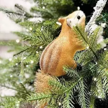 Фигурка белки из пенопласта, легкое украшение в виде белки, реалистичное украшение в виде белки для украшения рождественской елки, центральное украшение стола A