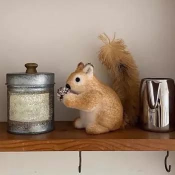 Фигурка белки из пенопласта, легкое украшение в виде белки, реалистичное украшение в виде белки для рождественской елки A