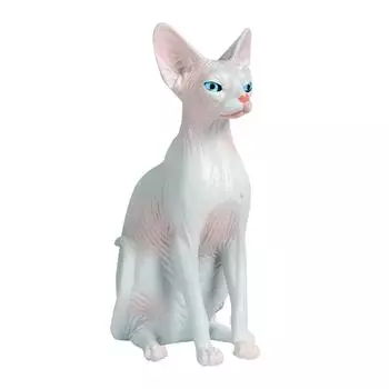 Фигурка безволосого кота из смолы сфинкса, модель безволосого кота, статуя для украшения дома One Size серый