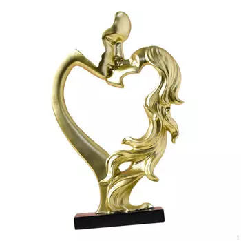 Фигурка целующейся пары, украшение для рабочего стола, статуя поцелуя для центрального стола, спальни, дома белый